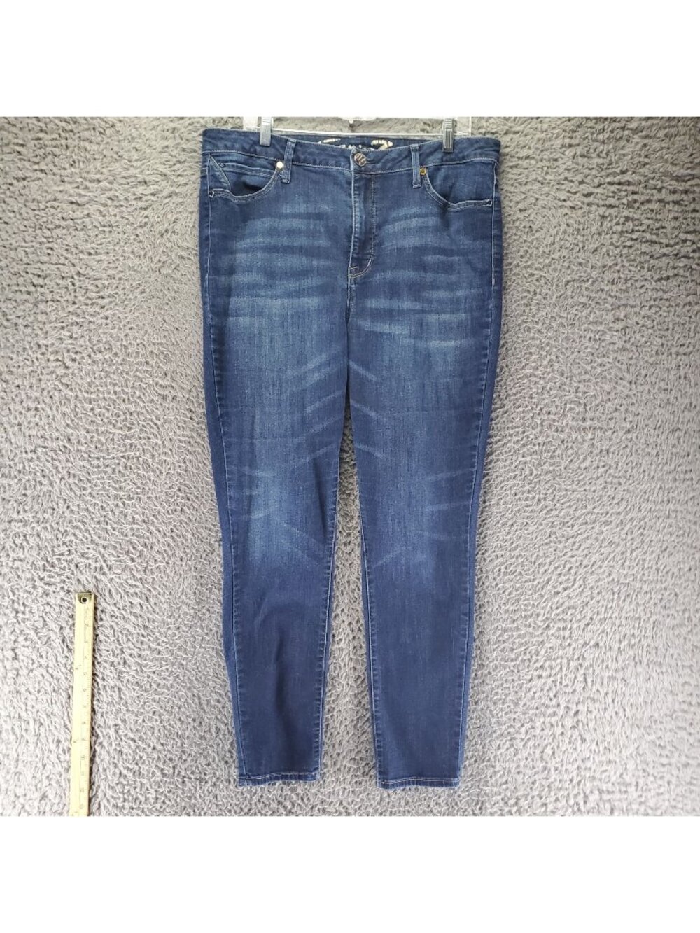 Seven7 Jeans Womens Size 14 Blue Denim Stretch Mid-Rise Skinny *Read*